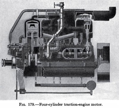 Four Cylinder Traction Engine Motor